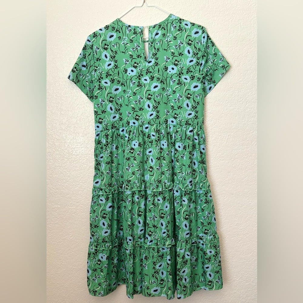eShakti‎ Floral Cottagecore Ruffled Fit Flare Dress Sz 8 Preppy Coquette Garden - Picture 6 of 6